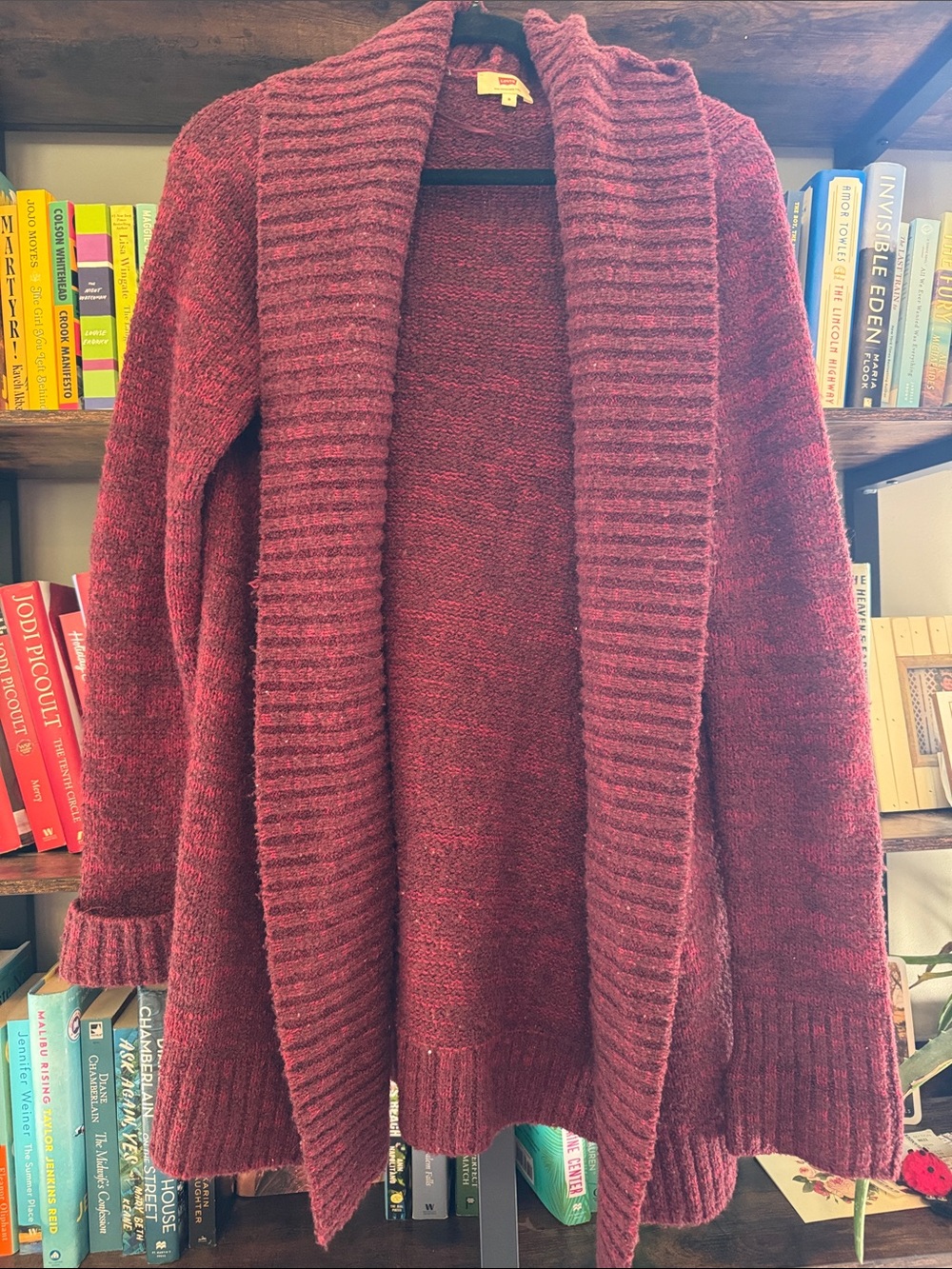 Levi's Open-Front Cardigan Sweater - Wine Red